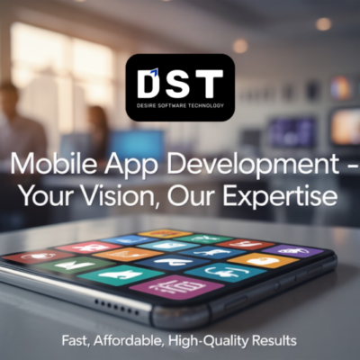 Fast and affordable no-code mobile app development using Flutterflow at Desire Software Technology, located in Kudasan, Gandhinagar.